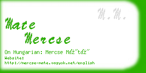 mate mercse business card